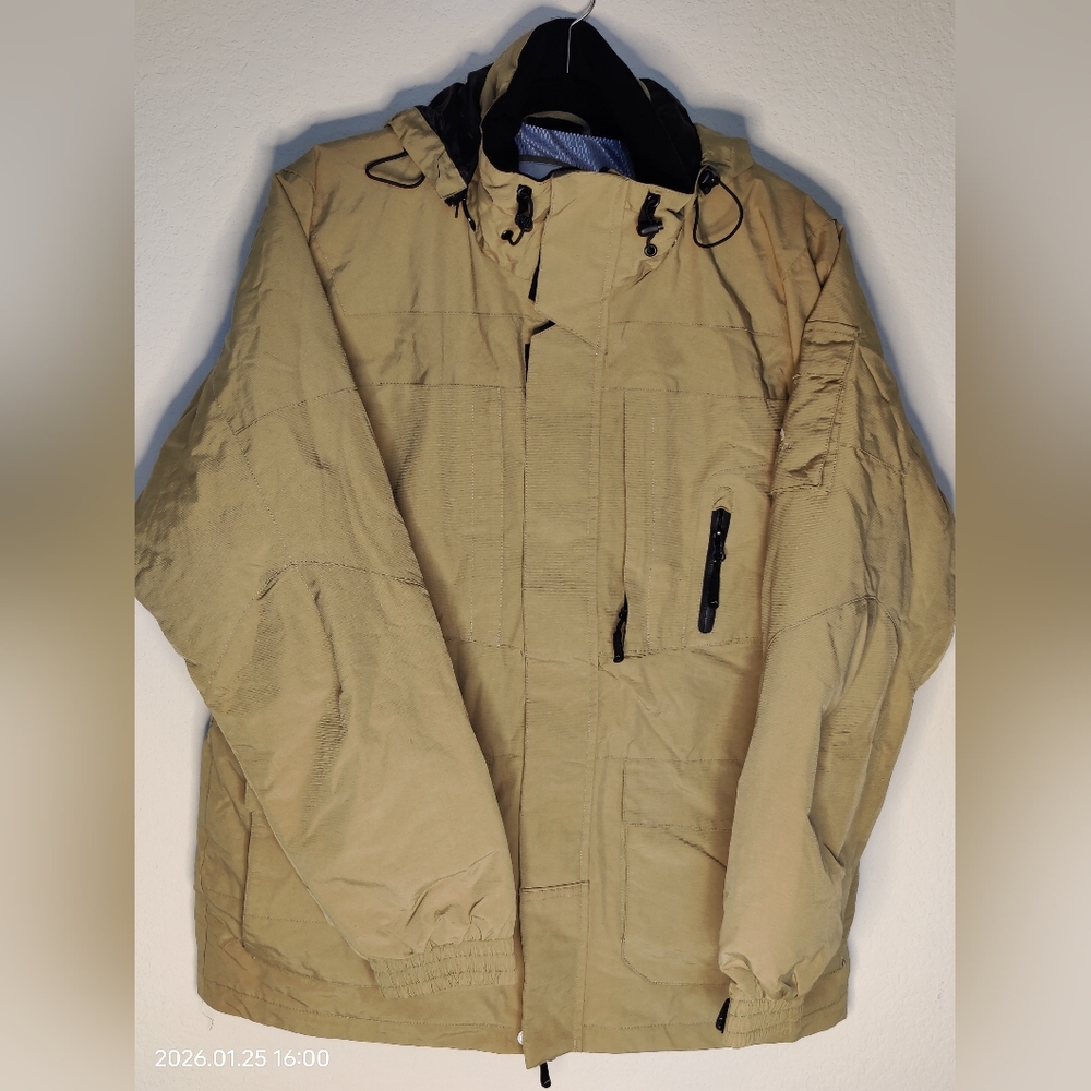 POLAR EDGE Men's Utility Jacket Ski Parka Full Zip Waterproof Snow Coat Size L